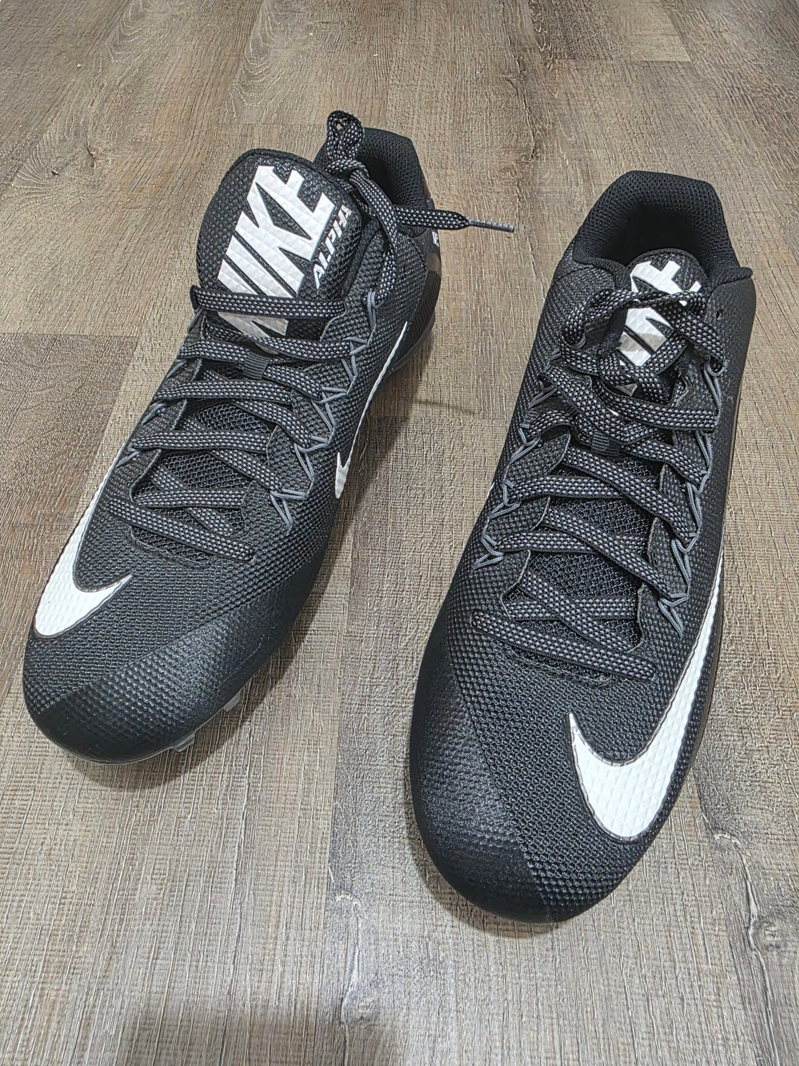 Nike Alpha Pro 2 D Football Cleats Black/White Men’s Size 15 – 719928-010 Open B