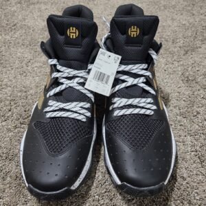 Adidas Harden Stepback Basketball Shoes Black Gold White Men’s Size 15 FX7655