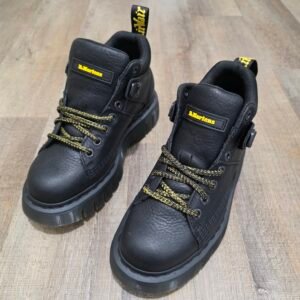 Dr. Martens Woodard Black Leather Work Shoes Men’s 7 / Women’s 8 – SoftWair Comf