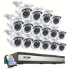 ZOSI 16CH 1080P Security Camera System DVR w/ 2TB HDD Outdoor CCTV Kit NEW