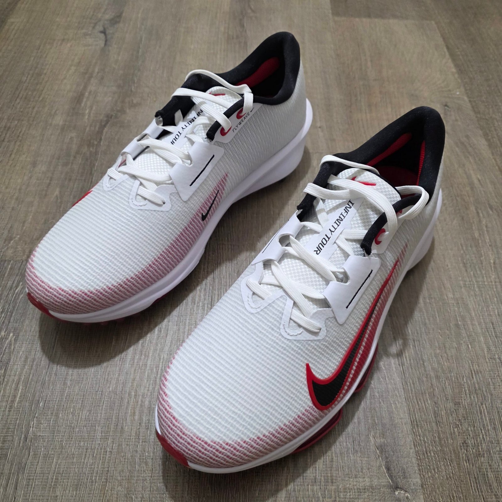 Nike Air Zoom Infinity Tour Golf Shoes FD0217-101 Mens 11.5 White Red