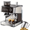 20 Bar Espresso Machine w/ Grinder Steam Wand Black Stainless