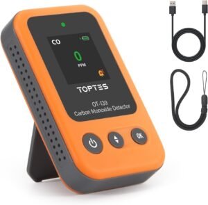 Portable CO Detector Rechargeable OT-139 Carbon Monoxide Alarm Travel Camping