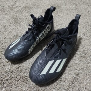 adidas Adizero Scorch GW5071 Men's 8 Black White Football Cleats