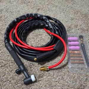 WP-17V Air-Cooled TIG Welding Torch Kit 10-25 Connector Cups Collets Open Box