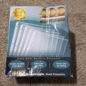 Gold Seal 400ct Heavyweight Sheet Protectors 8.5x11 3-Hole Top Load Open Box