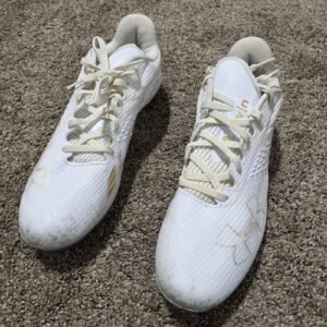 Under Armour Football Cleats White/Gold Men’s Size 8.5 Pre-Owned