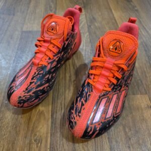 Adidas Adizero Football Cleats IG7207 Red Black Flame Men’s Size 7.5 No Box