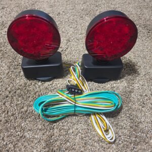 MaxxHaul 50015 12V Magnetic LED Towing Lights 20ft Harness 4-Pin DOT