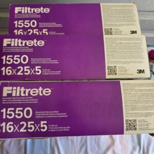 3M Filtrete 1550 Air Filters 16x25x5 – MERV 12 – 3 Pack